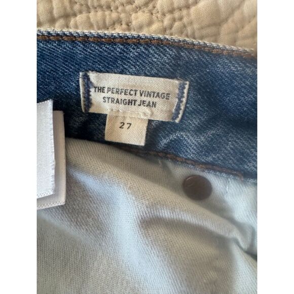 Madewell Jeans Womens Size 27 The Perfect Vintage Straight Mid Wash Split Hem - Picture 3 of 9